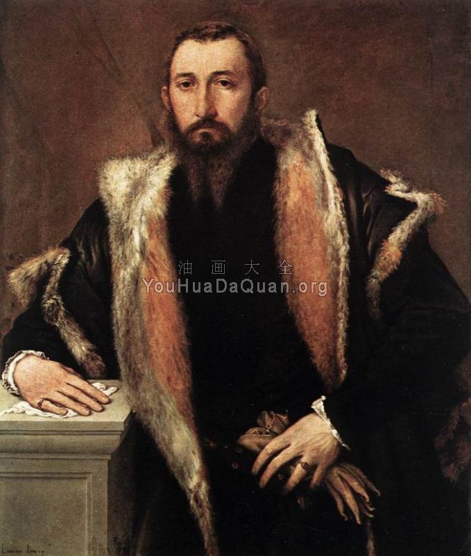 Portrait of Febo da Brescia - 洛伦佐·洛图